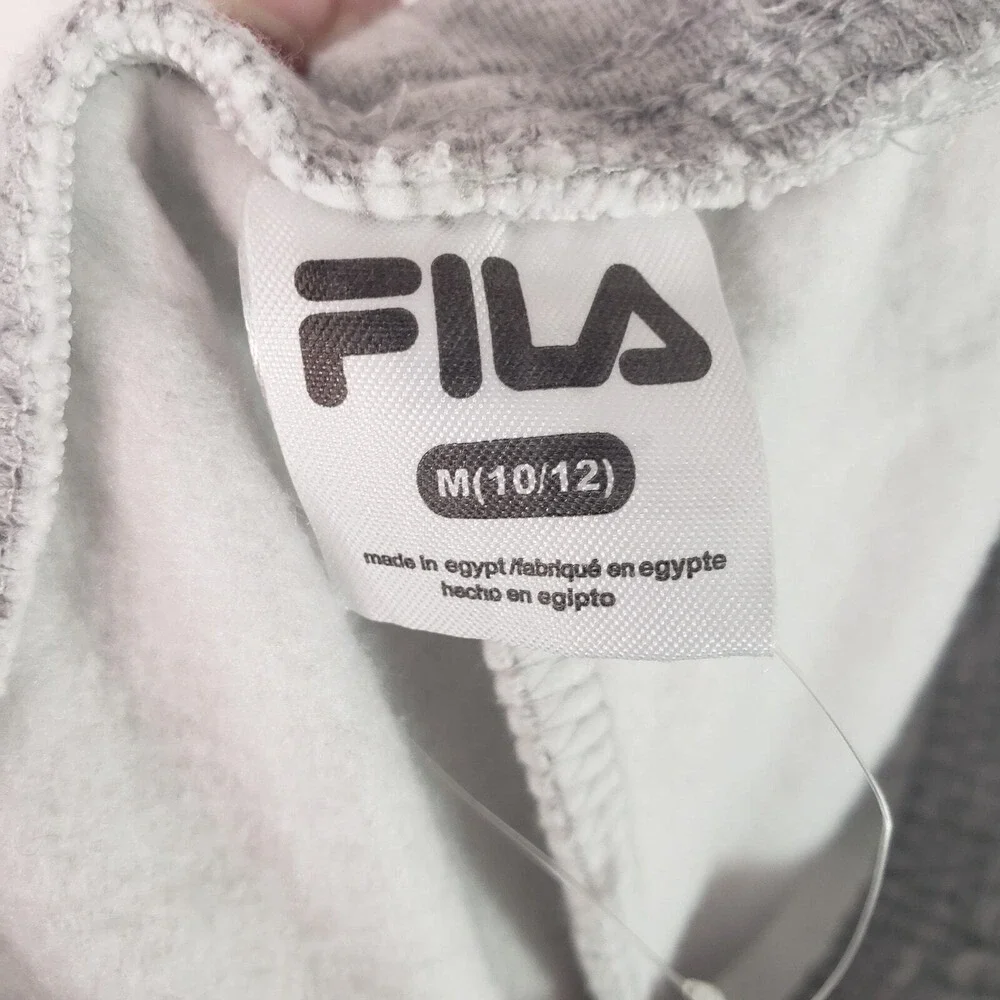Fila Joggers Sweatpants Kids Gray Athletic‎ Comfy Casual Pants Size M(10/12)